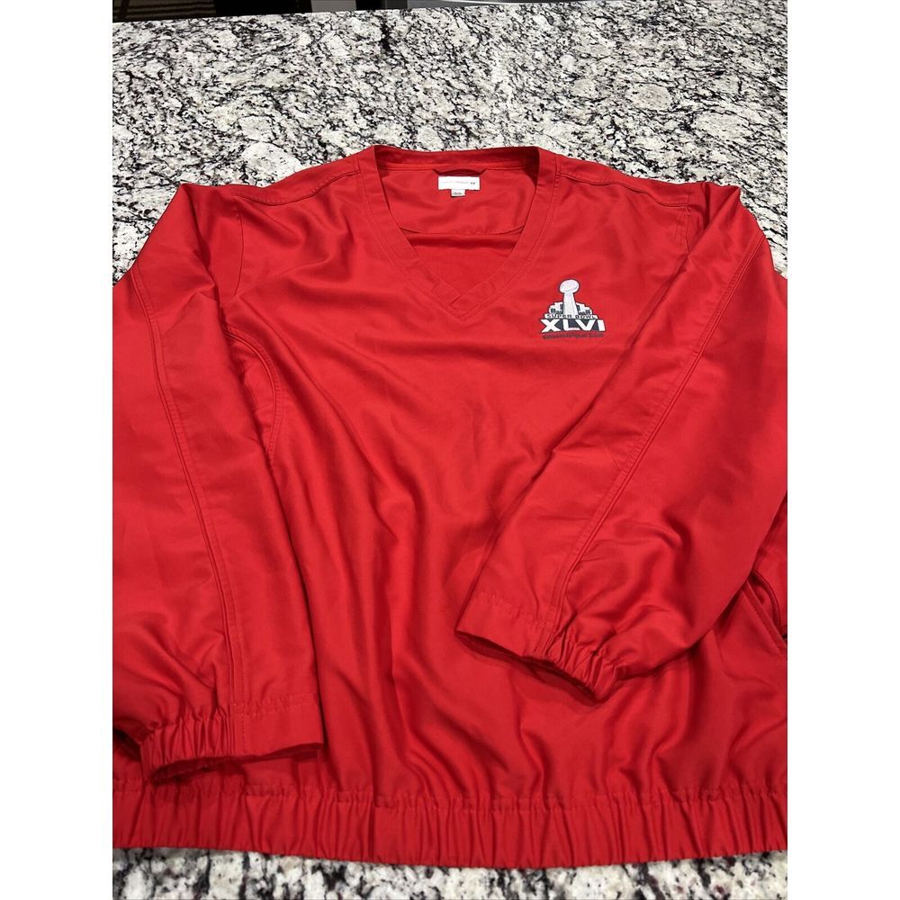 Super Bowl XLVI Pullover Windbreaker Men's XL Cutter Buck Windtec‎ NFL Giants